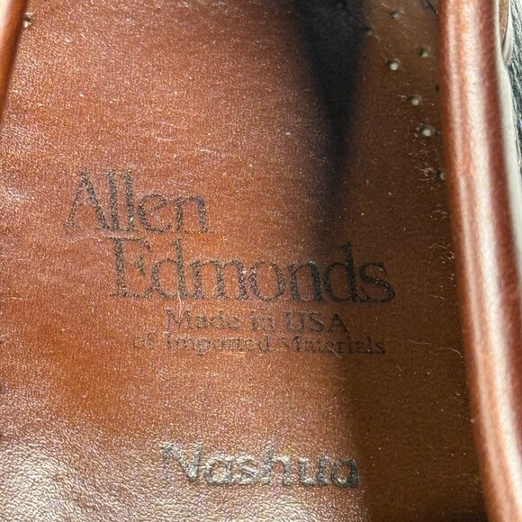 Allen Edmonds Nashua Black Brown Kiltie Tassel Leather‎ Loafer Shoes Mens 10.5D main image 10